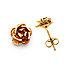 Rose Stud Earrings in 14K Yellow Gold