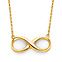 Classic 14K Yellow Gold Floating Infinity Necklace
