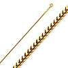 1mm 14K Yellow Gold Franco Chain Necklace 16-30in