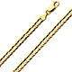 6mm 14K Yellow Gold Men's Concave Curb Cuban Link Chain Necklace 18-30in thumb 0
