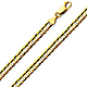6mm 18K Yellow Gold Men's Concave Curb Cuban Link Chain Necklace thumb 0