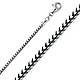 2.5mm 14K White Gold Franco Chain Necklace 16-30in thumb 0