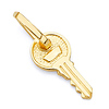 Traditional Key Pendant in 14K Yellow Gold - Mini