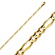 2.5mm 14K Yellow Gold Figaro Link Chain Necklace 16-24in thumb 0
