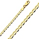3.5mm 14K Yellow Gold Flat Mariner Chain Necklace 18-24in thumb 0