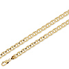 7mm 14K Yellow Gold Men's Mariner Link Chain Bracelet 8.5in
