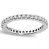 2mm Round-Cut Cubic Zirconia Eternity Ring Band in Sterling Silver (Rhodium)