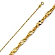 1.2mm 14K Yellow Gold Singapore Chain Necklace 16-22in thumb 0