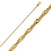 0.9mm 14K Yellow Gold Singapore Chain Necklace 16-20in