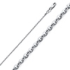 1.6mm 14K White Gold Diamond-Cut Beveled Cable Chain Necklace 16-22in