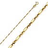 1.3mm 14K Yellow Gold Figaro Cable Chain Necklace 16-22in