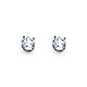 4mm 14K White Gold Round CZ Solitaire Stud Earrings thumb 0