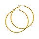 Polished Hinged Large Hoop Earrings - 14K Yellow Gold 2mm x 1.8 inch thumb 0