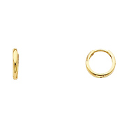Small 14K Yellow Gold Huggies Earrings 2x10mm