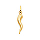 Small Cornicello Italian Horn Pendant in 14K Yellow Gold thumb 0