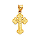 Small Greek Orthodox Cross Pendant - 14K Yellow Gold thumb 0