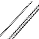 3mm 14K White Gold Concave Curb Cuban Link Chain Necklace 16-30in thumb 0