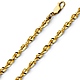 4.5mm 14K Yellow Gold Men's Diamond-Cut Rope Chain Necklace - Heavy 20-26in thumb 0