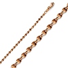 2.2mm 14K Rose Gold Curved Mirror Chain Necklace 16-24inch
