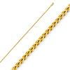 1.7mm 14K Yellow Gold Flat Square Franco Chain Necklace 16-24inch