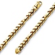 6mm 14K Yellow Gold Men's Fancy Franco Chain Bracelet 8.5in thumb 0