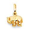 Junior Elephant Charm Pendant in 14K Yellow Gold - Mini