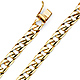 8mm Men's 14K Yellow Gold Oval Curb Cuban Link Chain Bracelet 8in thumb 0