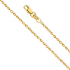 1.3mm 14K Yellow Gold Diamond-Cut Round Spiga Chain Necklace 16-24in