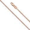 1.5mm 14K Rose Gold Flat Wheat Chain Necklace 16-24in