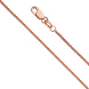 0.8mm 14K Rose Gold Diamond-Cut Wheat Chain Necklace 16-24in