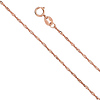1mm 14K Rose Gold Singapore Chain Necklace