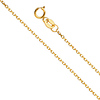 0.9mm 14K Yellow Gold Angled Cut Oval Rolo Chain Necklace 16-22in