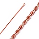 3mm 14K Rose Gold Diamond-Cut Gold Rope Chain Necklace 20-26in thumb 0