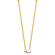Floating Duo Hearts Pendant Necklace in 14K TriGold thumb 1