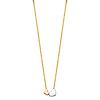 Floating Duo Hearts Pendant Necklace in 14K TriGold thumb 1