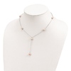 Sterling Silver Cultured Pink Pearl Y-Necklace thumb 2