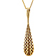 14K Yellow Gold Diamond Teardrop Necklace - Women 18in thumb 1