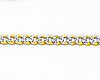 3.0mm White Pave Mens Concave Curb 14K Yellow Gold ID Bracelet thumb 1