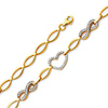 Duo Infinity & Heart CZ 14K Yellow Gold Charm Bracelet thumb 0
