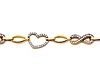 Duo Infinity & Heart CZ 14K Yellow Gold Charm Bracelet thumb 3