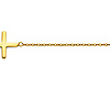 14K Yellow Gold Sideways Cross Bracelet 7in thumb 1
