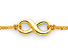 Floating Infinity Double Link Bracelet in 14K Yellow Gold thumb 1