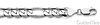 9mm Men's Figaro Chain Bracelet in Sterling Silver 8in thumb 1