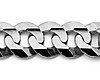 Men's 10mm 14K White Gold Concave Curb Cuban Link Chain Bracelet 8.5in thumb 1