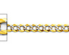 3mm 14K Two-Tone Gold White Pave Curb Cuban Link Chain Bracelet 7in thumb 1