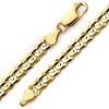 8mm 14K Yellow Gold Men's Concave Curb Cuban Link Chain Necklace 22-26in thumb 0