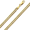 4.5mm 14K Yellow Gold Concave Curb Cuban Link Chain Bracelet 7.5in thumb 0