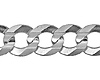 8mm Sterling Silver Men's Curb Cuban Link Chain Bracelet 8in thumb 1