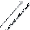 2.5mm 14K White Gold Franco Chain Necklace 16-30in thumb 0