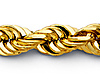7mm 14K Yellow Gold Men's Diamond-Cut Rope Chain Necklace thumb 1